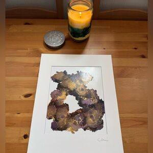 New Original Signed Artwork Alcohol Ink on Paper 199